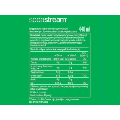 6x SYROP KONCENTRAT SODASTREAM 6 SMAKÓW DO SATURATORA 9l NAPOJU z 440ml